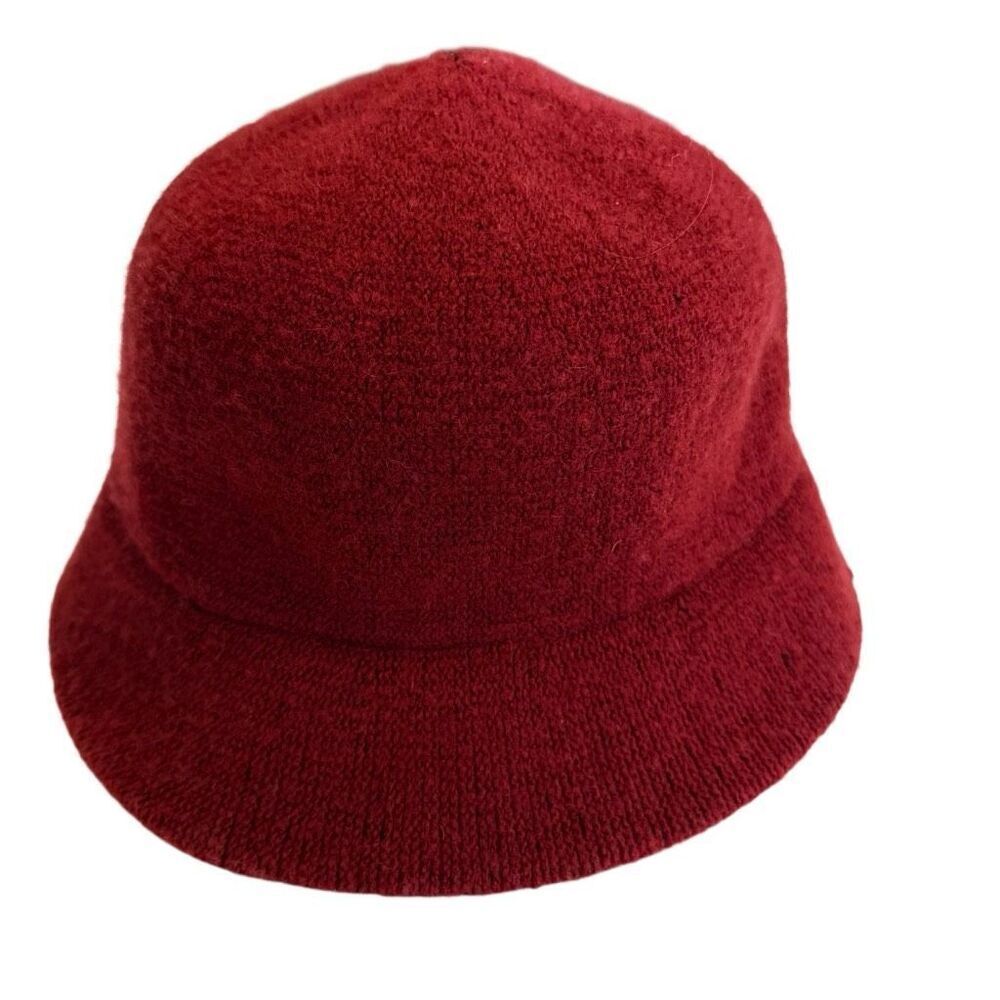 J. Crew Red Boiled Wool Bucket Hat One Size Preppy, Academia